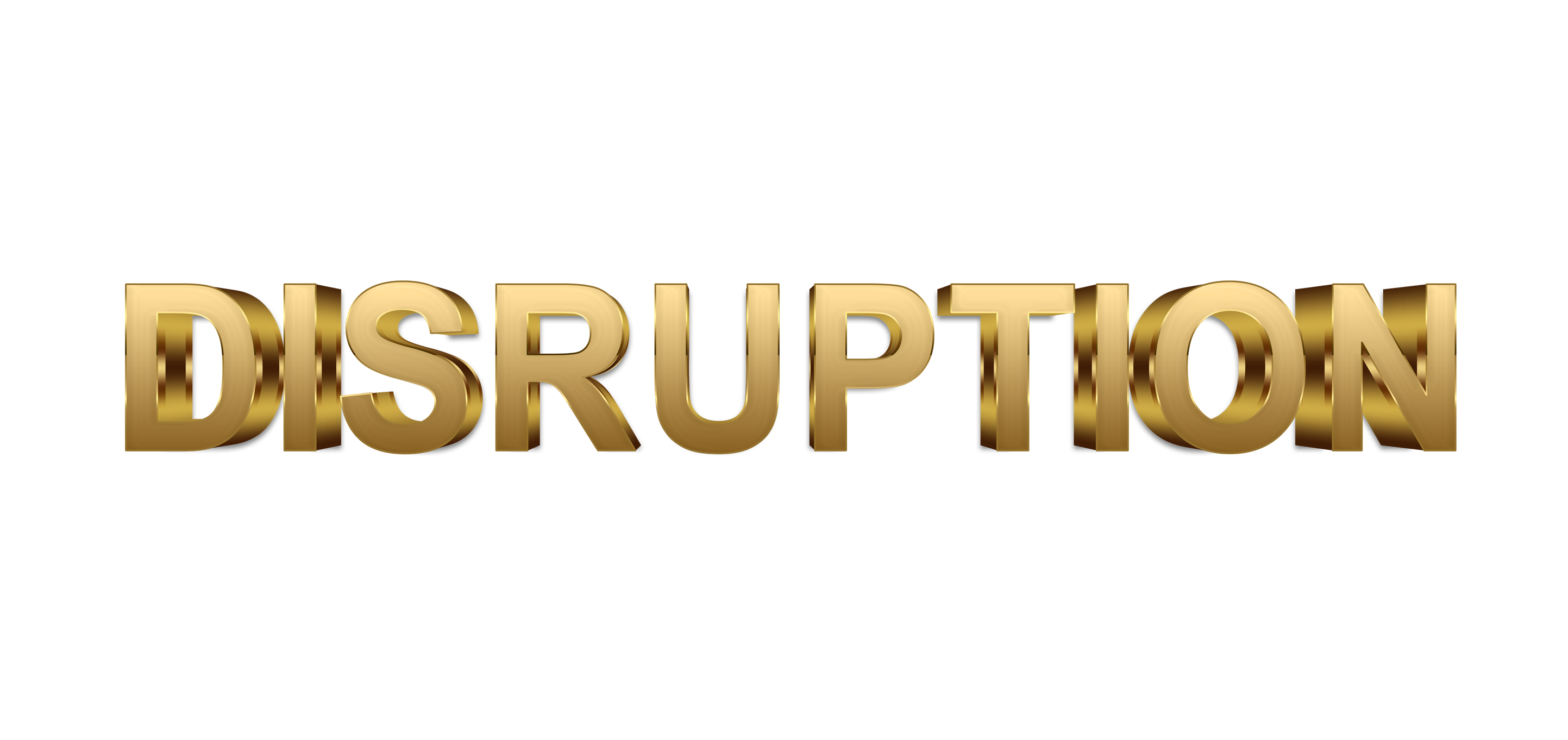 Disruption word png, Disruption png, word Disruption gold text typography PNG images Disruption png transparent background